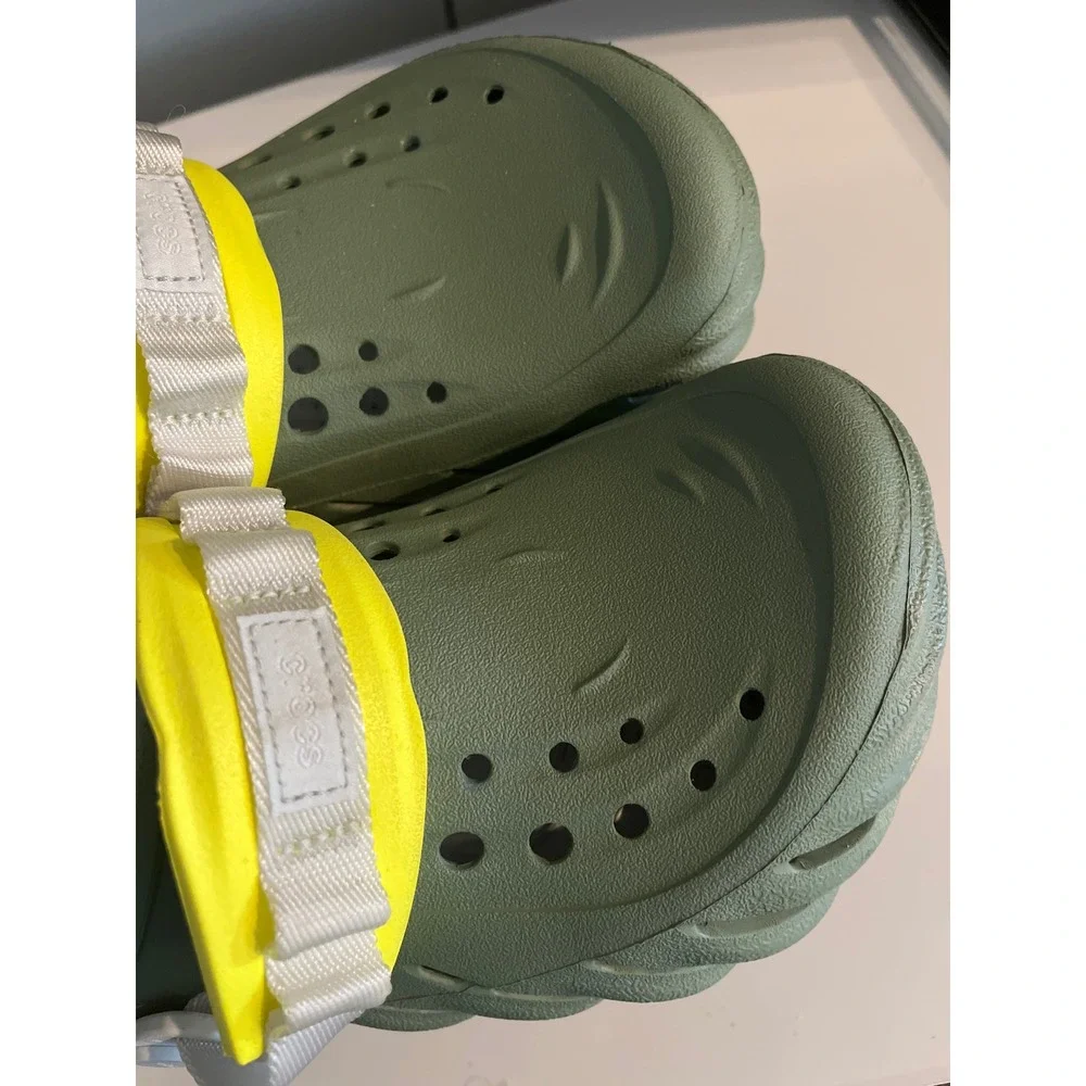 Crocs Echo Clog Green Tumbleweed Lime Yellow Mens 9 Womens 11 207937-2V0
